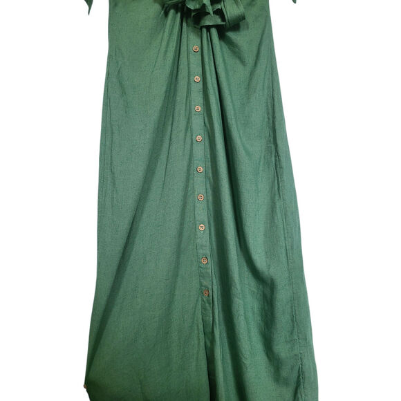 Free People Vintage Summer Midi Dress Sea Fern Size Large NWT - Picture 5 of 8